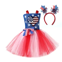 girls independence day tutu dress 4th of july dresses for national holiday american flag costumes with star headband disguise