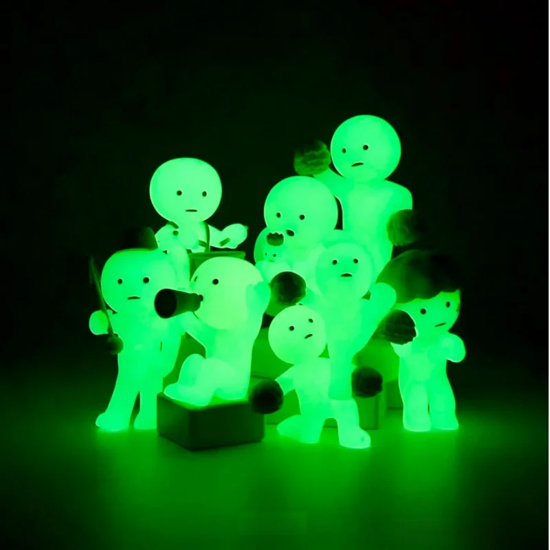 Горячая серия Smiski Hippers слепая коробка ночник синяя мини-кукла для ванной комнаты