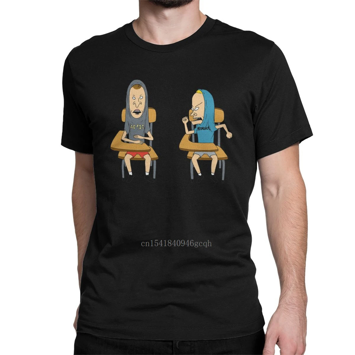 

Beavis And Butt Head T Shirts Men's 100% Cotton Vintage T-Shirts Round Collar Anime 90s Tee Shirt Short Sleeve Clothes Party
