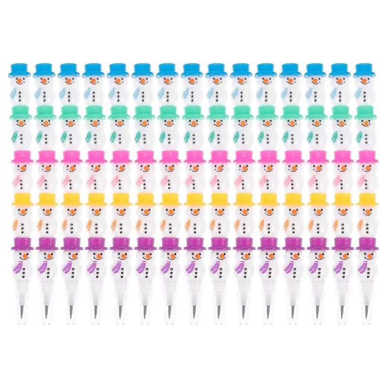 

15pcs Christmas Stackable Pencils Snowman Stacking Pencils Xmas Stationery