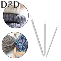 3pcs nylon thread wool needles rope threader sweater knitting needle large eye blunt needles crochet hook for yarn weaving craft