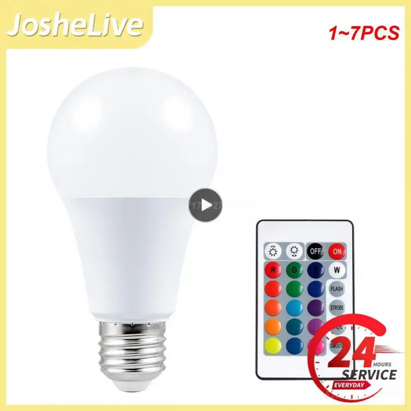 

1~7PCS LED RGB Lamp Spotlight Bulb 220V Bombillas LED 5W 10W 15W IR Remote Control Led Bulb 2835 SMD Dimmable Light Bulb