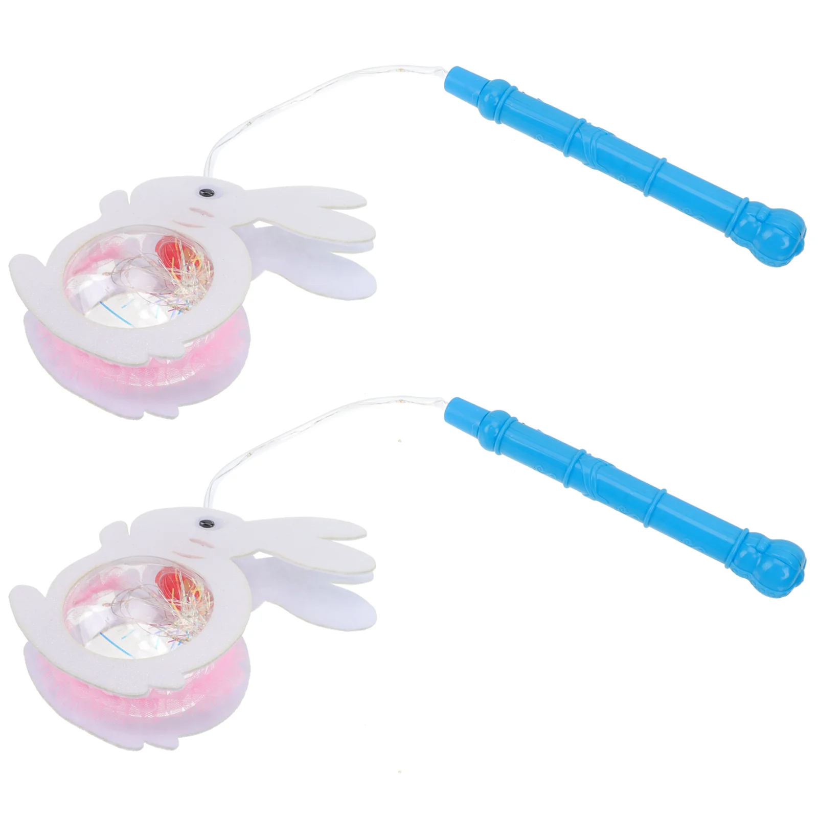 

Очаровательный светодиодный светящийся кролик, изысканный фонарь кролика, случайный цвет, 2 шт.