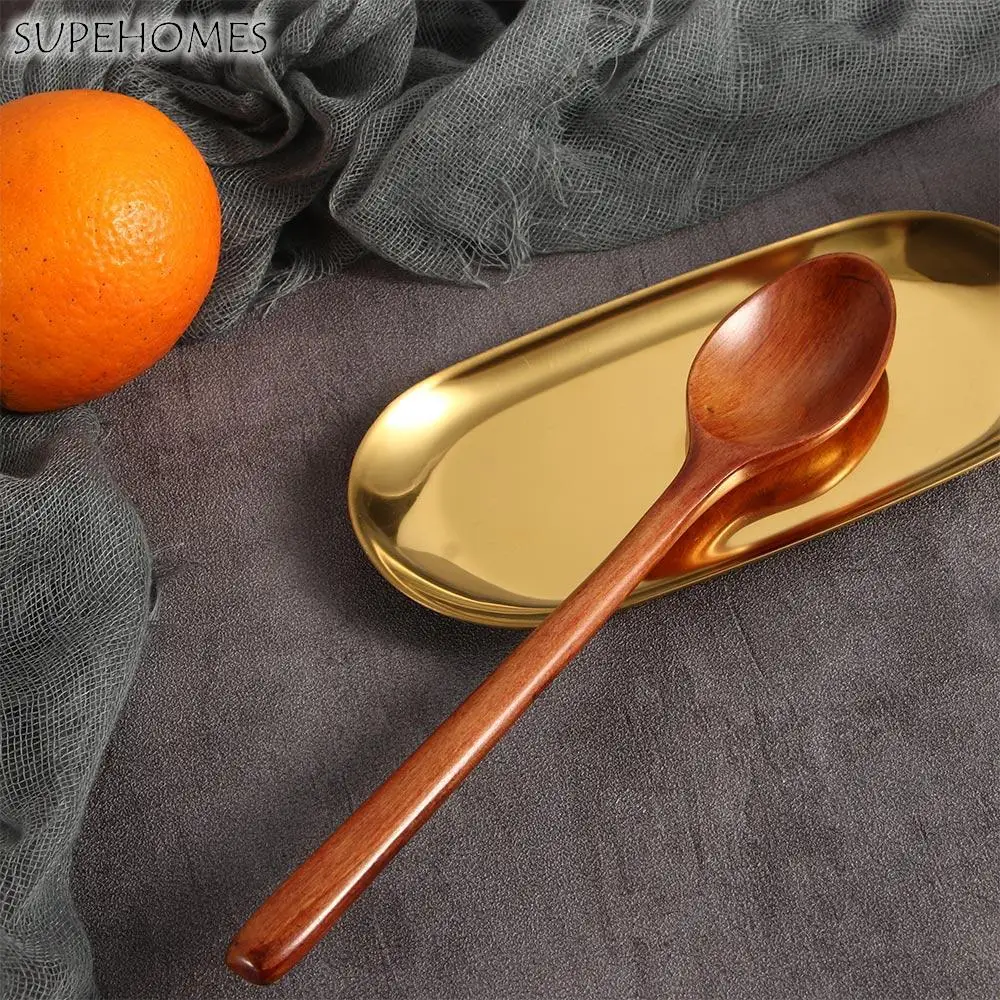 

Natural Wood Japanese Style Ellipse Flatware Stirring Tableware Soup Spoons Cooking Supplies Wooden Spoons Kitchen Utensil