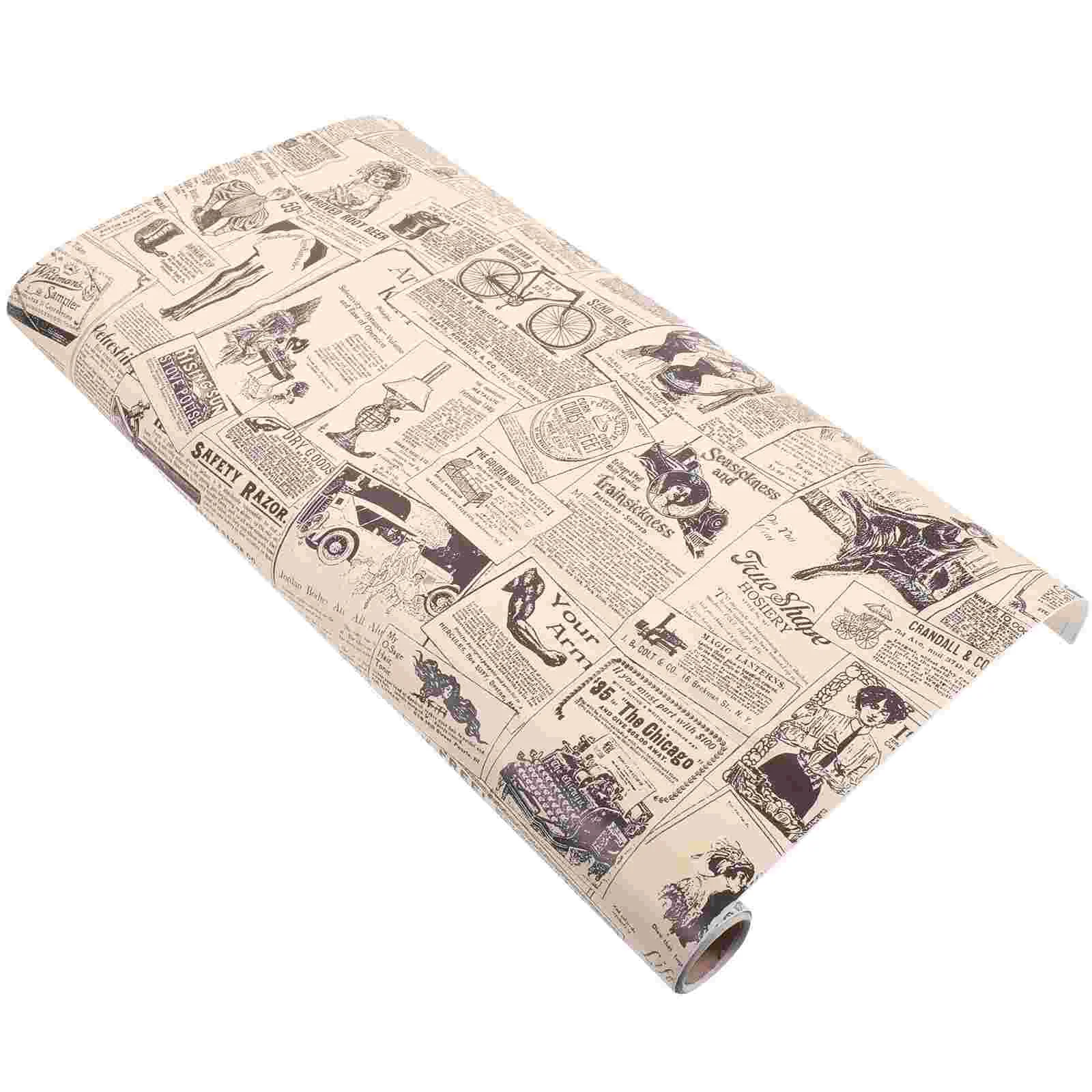 

1 Roll Decor Wallpaper Self-adhesive Wallpaper Bedroom Wallpaper Wall Tile Sticker Retro Style Wall Sticker for Home Bedroom