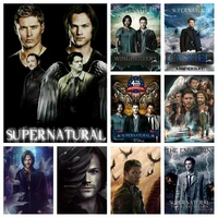 5d full square drills diamond painting tv series supernatural bedding wall art embroidery cross stitch handmade gift home decor