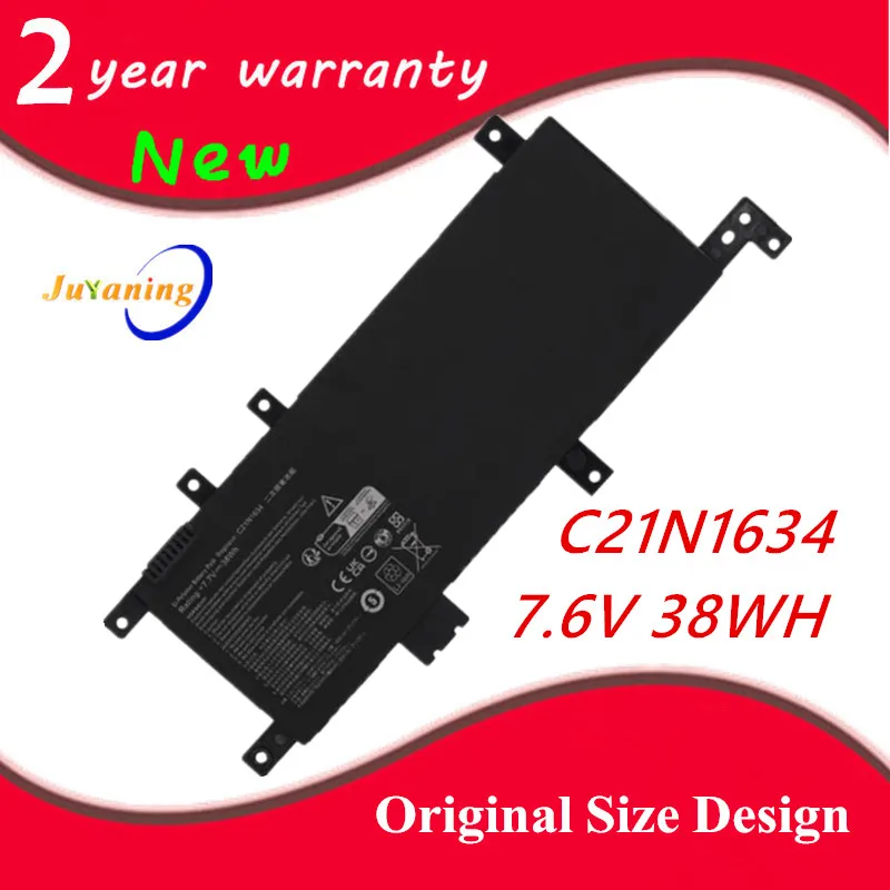 7 6 V 38WH 2ICP4/59/134 Аккумулятор для ноутбука ASUS VivoBook R542U A580U R542UR X542U X580U FL5900L X580B FL8000L C21N1634