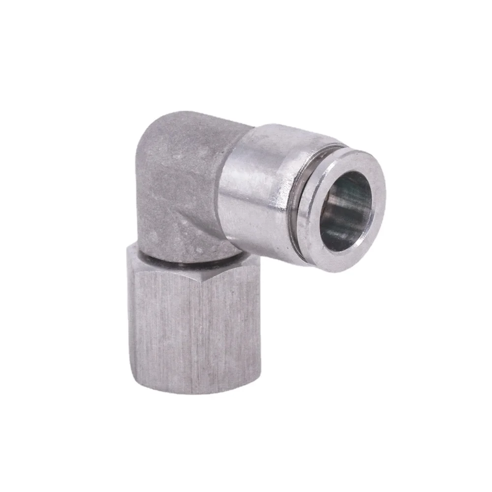 

1/8" 1/4" 3/8" 1/2" BSP Female x 4-16mm Elbow Pneumatic 304 Stainless Steel Push In Quick Connector Release Air Fitting Homebrew