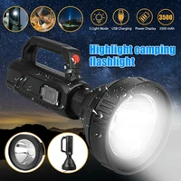 led searchlight for hunting 3 mode adjustable brightness rechargeable lamp camping flashlighttorch portable spotlight
