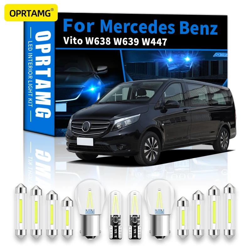

OPRTAMG Car Interior Light led ForMercedes Benz Vito W638 W639 W447 2004 2005-2022 T10 W5W C5W LED Car Turn Side Bulbs Dome Lamp