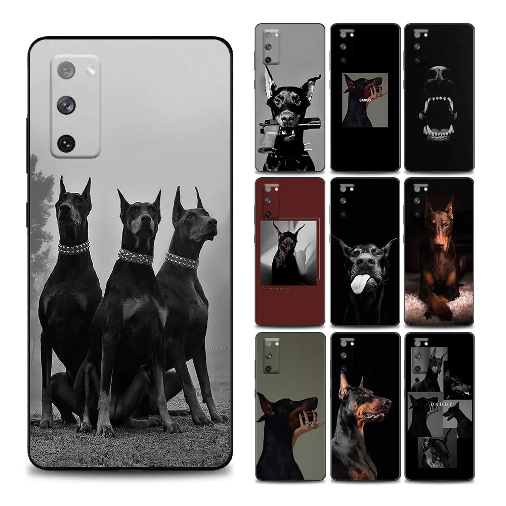 

Animal Dachshund Doberman Dog Phone Case for Samsung Galaxy S7 S8 S9 S10e S21 S20 Fe Plus Note 20 Ultra 5G Soft Silicone