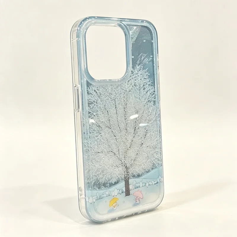 Фото Мягкий чехол Rime Frosted Snow Tree для iPhone 17 16 15 14 13 12 11 Pro Max 7 8 Plus Air Mini 16E ProMax №2