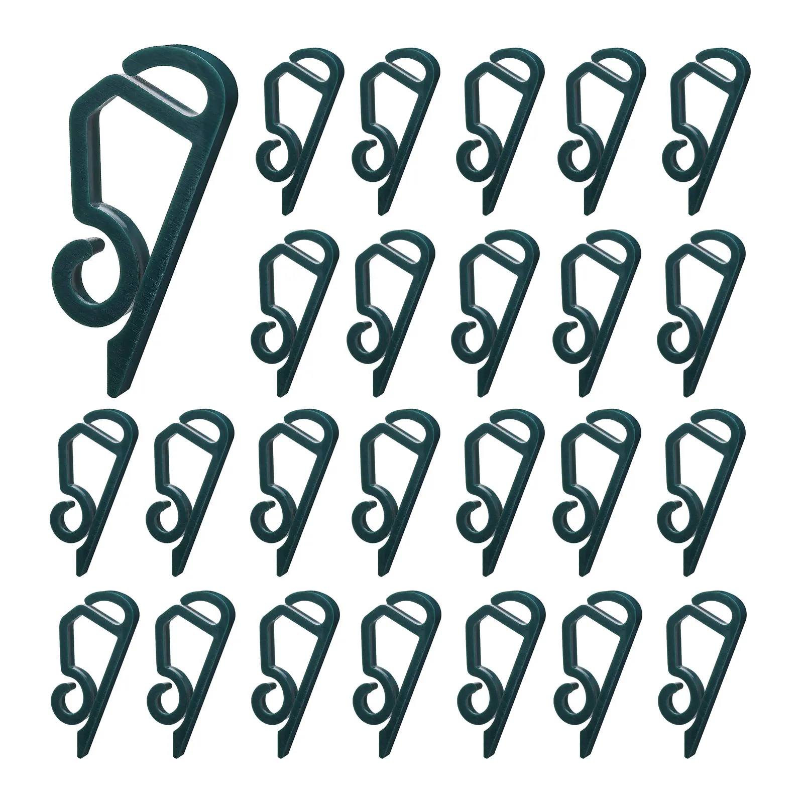 

100pcs Plastic S-shaped Hook Gutter Heavy Duty Clip Hanging Hook For Christmas Wedding Outdoor Securing Lights String Light Hook