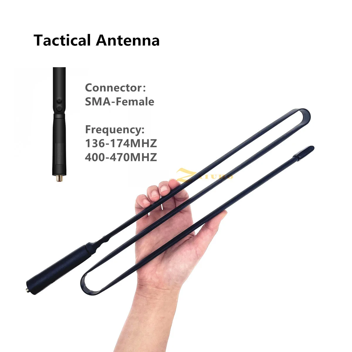 new tactical sma f foldable antenna vhf uhf walkie talkie baofeng uv 5r 82 9r plus antenna bf 888s for cs hunting fighting free global shipping