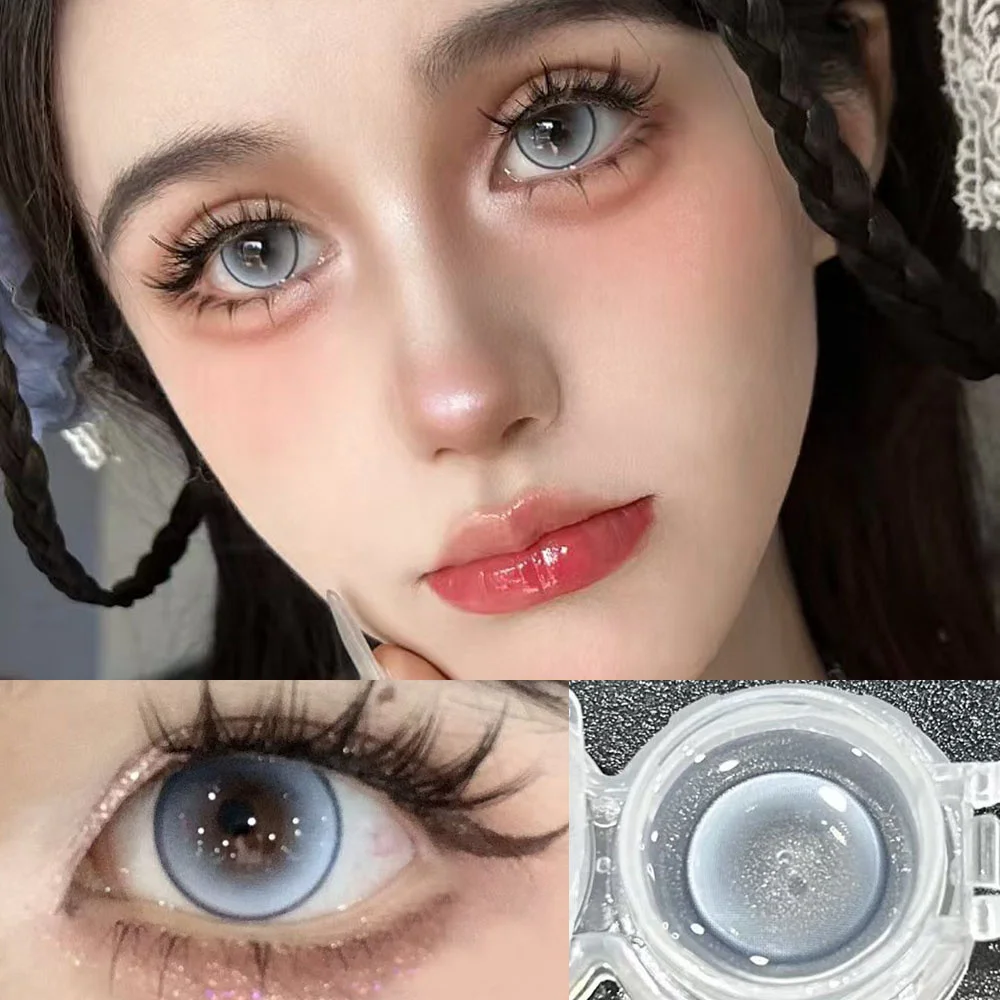 Персиковые цветные контактные линзы для макияжа глаз 2 шт./пара