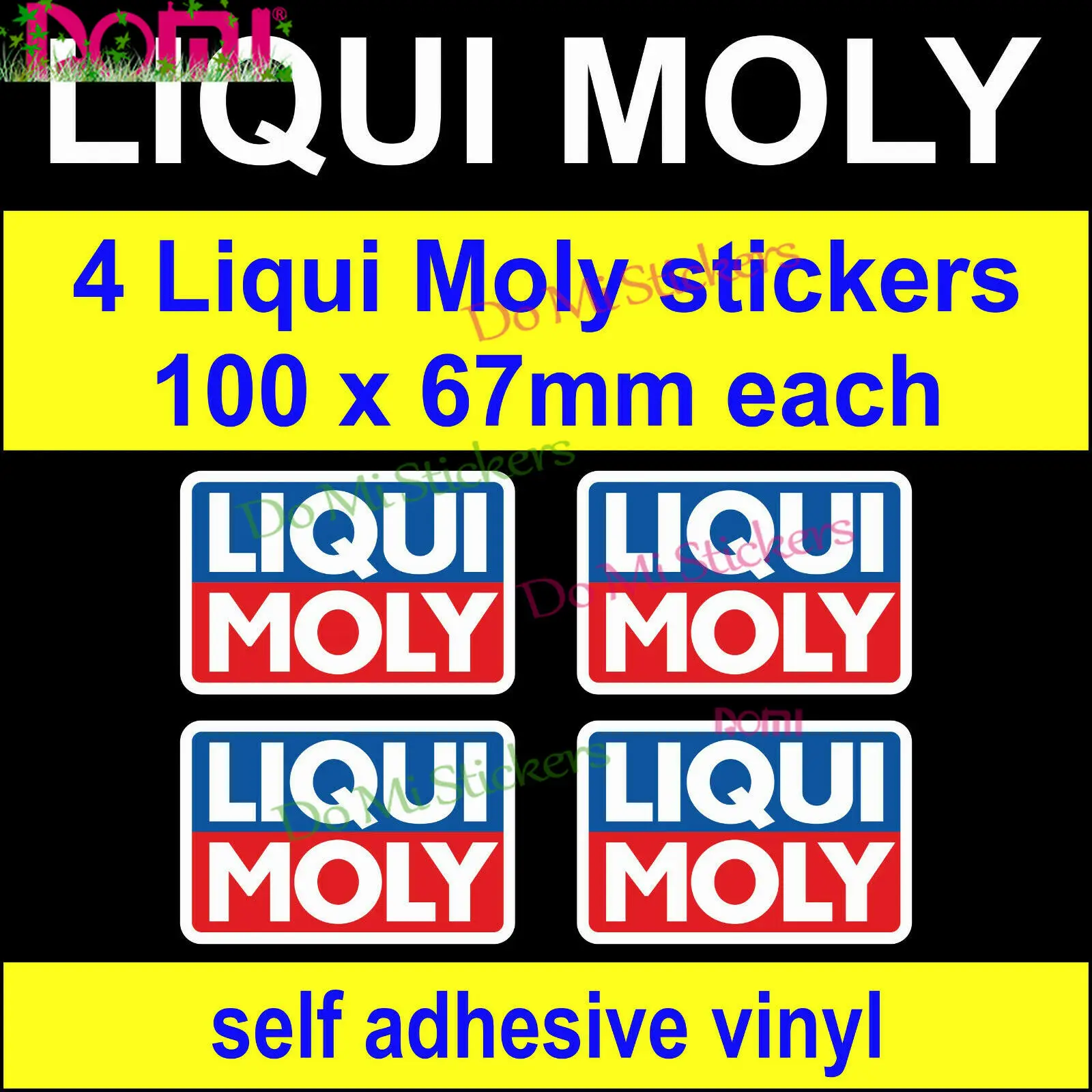 

4 Liqui Moly Sponsor Stickers Van Bus Truck Bike Car Decals Motorbike Car Sticker Windshield Bumper Laptop Wall Vinyl Decal