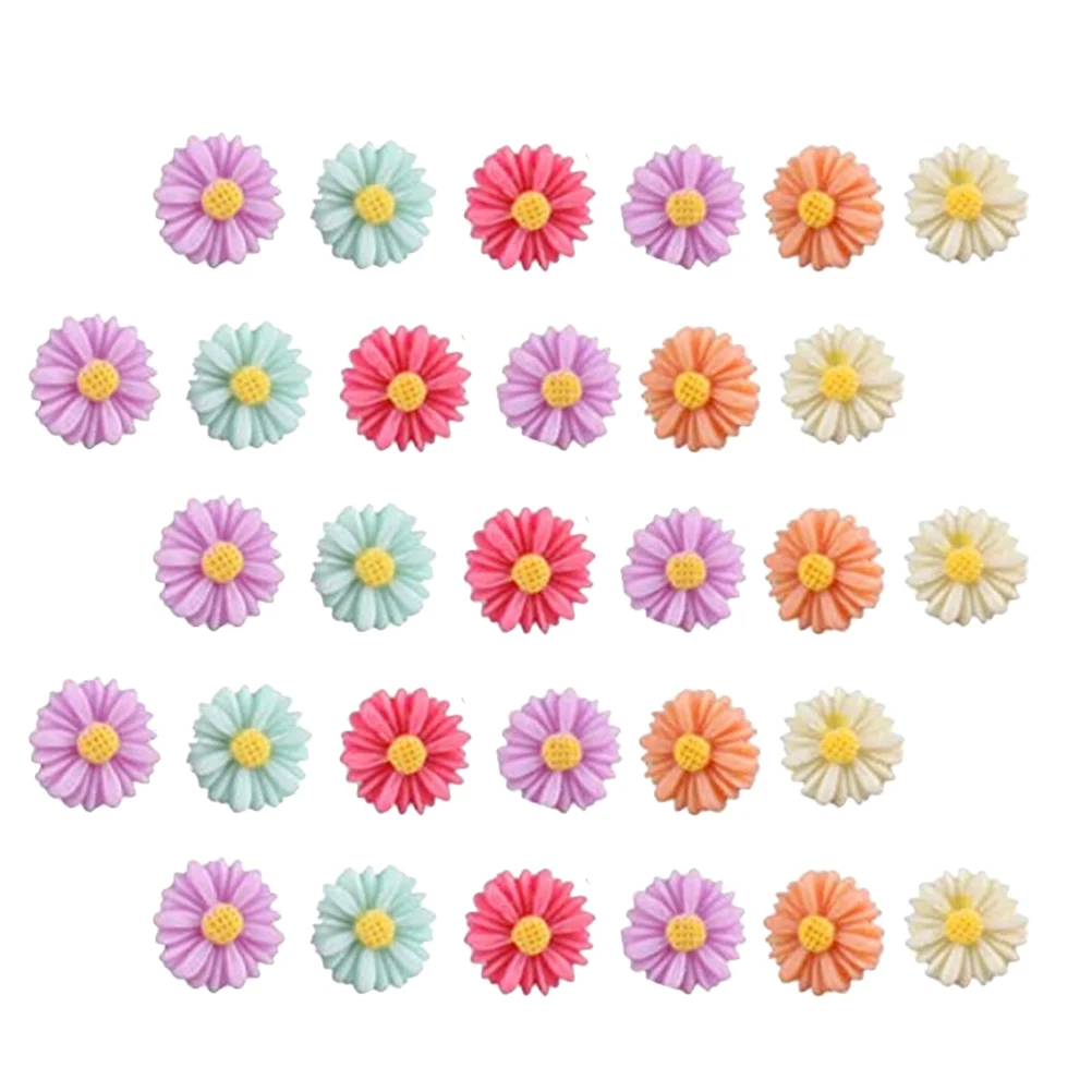 

30 Pcs Thumbtack Decorative Push Pin Household Daisy Tacks Map Pushpins Resin Portable Flower