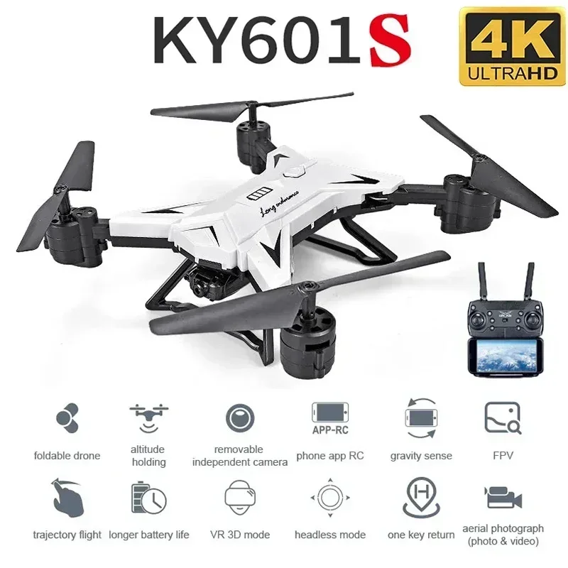 

HJ GPS KY601S Drone Quadcopter 2000 Meters Control Distance RC Helicopter Drone With 5G 4K HD Camera KY601SToy