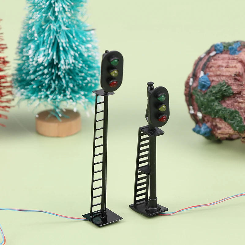 

Модель поезда HO N масштаб 1:87 Миниатюрная сигнальная лампа дорожного движения для планировки железнодорожного ландшафта