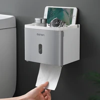 Punch Free Portable Toilet Paper Holder Multifunction Waterproof Tissue Box Creative Storage Box Bathroom Accessories Sets