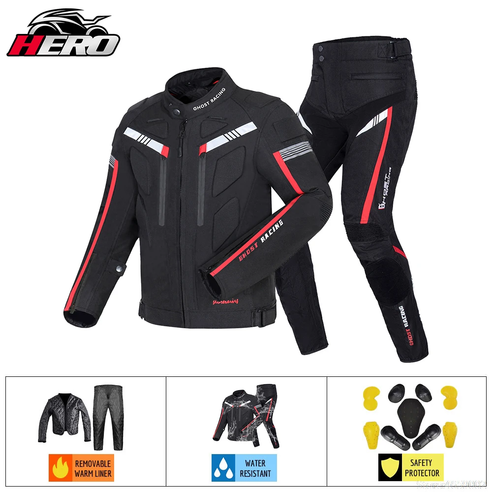 Motorcycle Riding Suit Ventilated Protective Jacket And Pants Four Seasons Universal Motorcycle Sports Outdoor Anti-fall Suit