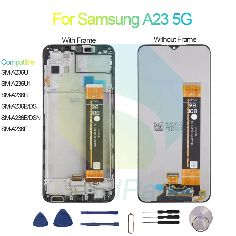 Для Samsung A23 5G замена экрана дисплея 2408*1080 SM-A236U/U1/B/DS/DSN/E ЖК сенсорный дигитайзер в