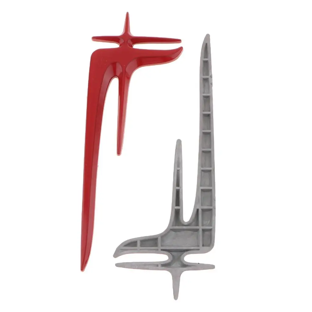 

2pcs Personality Car Stickers Metal Decals Hood Tail Truck Decor Decal Red
