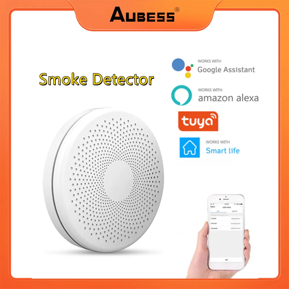 

Tuya Smart WiFi Smoke Detector Smoke Carbon Monoxide Combo Detector 2 In1 Alarms APP Control Wireless Smart Home Combination