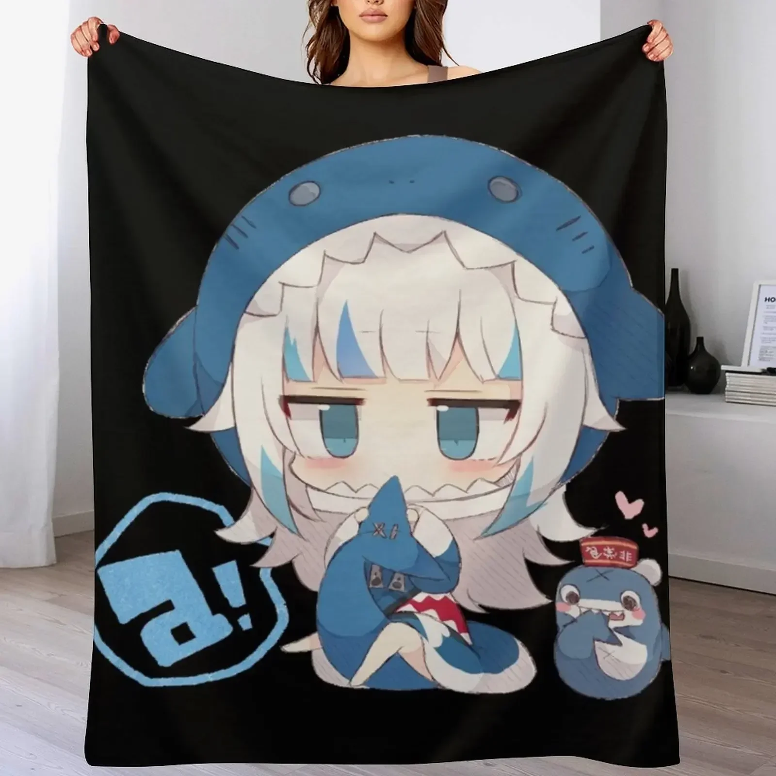 Одеяло Gawr Gura для малышей персонализированные подарочные одеяла