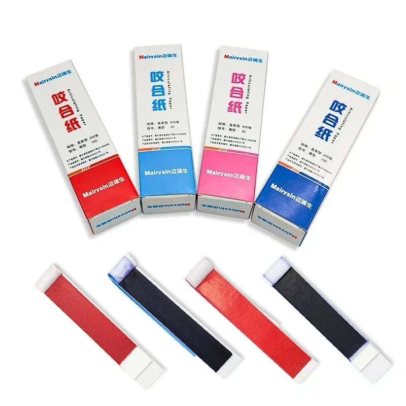 Упаковка стоматологической артикуляционной бумаги: 400/200 шт. двухсторонняя