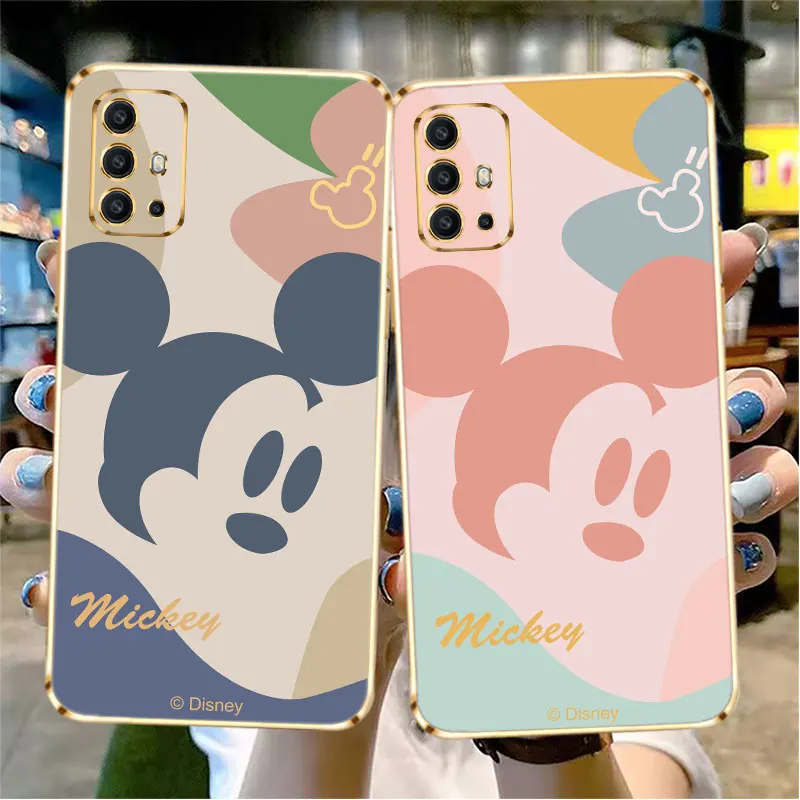 

Soft Plating Case For Motorola G30 G40 G50 G60 E6s E7 E7i G8 G9 Play Power Lite G Stylus Edge 20 Simple Art Design Mickey Mouse