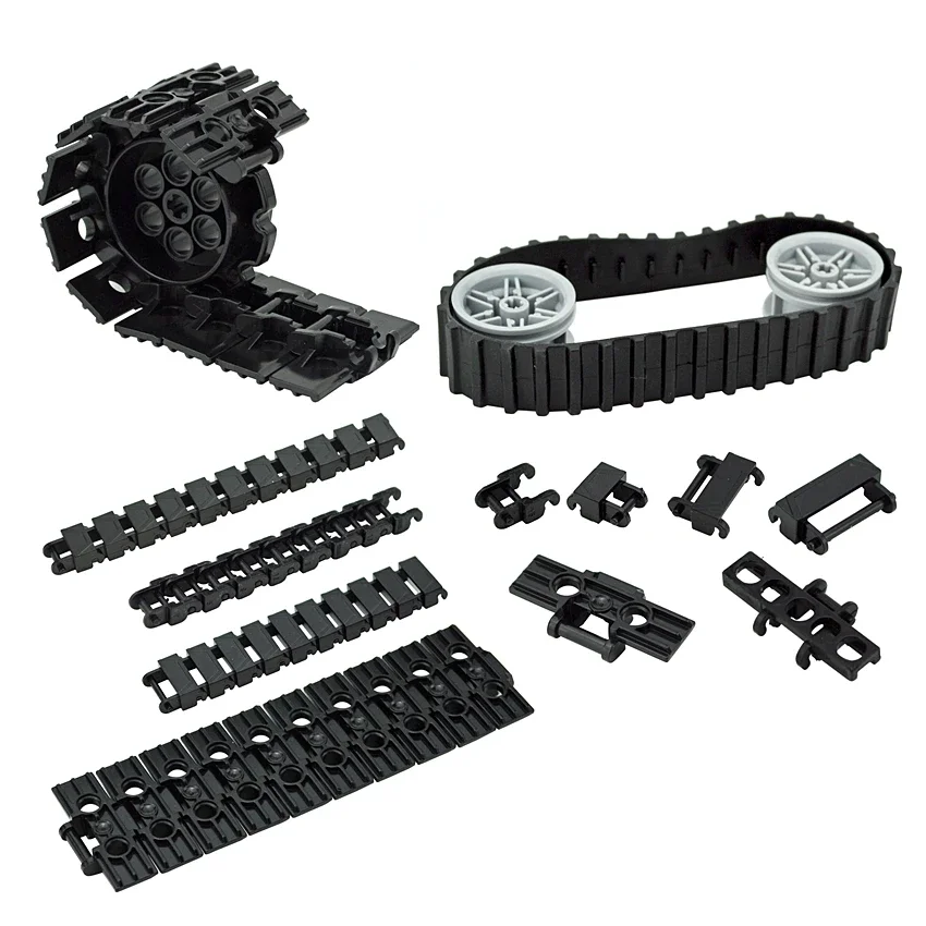 Creative Tank Chain Track Link Building Block Одиночный широкий 1 5 двойной кирпич 53992 88323 3873 3711