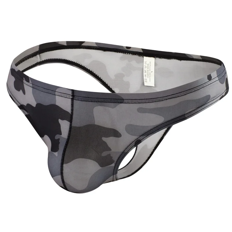 Men's Low Waist Printed Briefs Shorts Breathable Sexy Man Bulge Pouch Panties Bikini Underwear