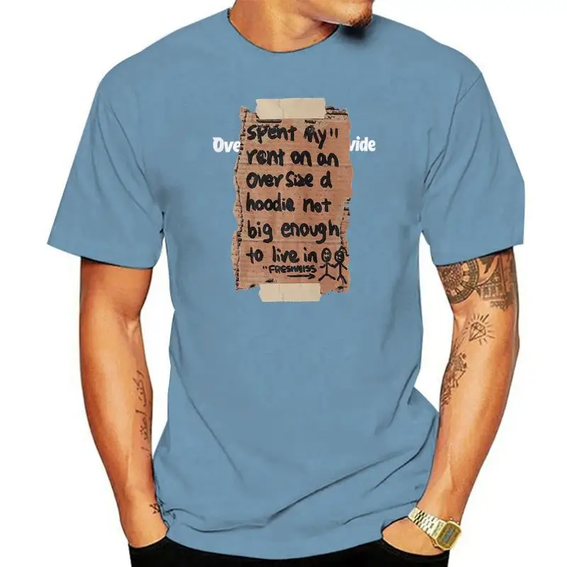 Hip Hop Streetwear Oversize Tshirt 2022 Men Cardboard Writing Print T Shirt Harajuku Cotton Loose Summer Short Sleeve T-Shirt