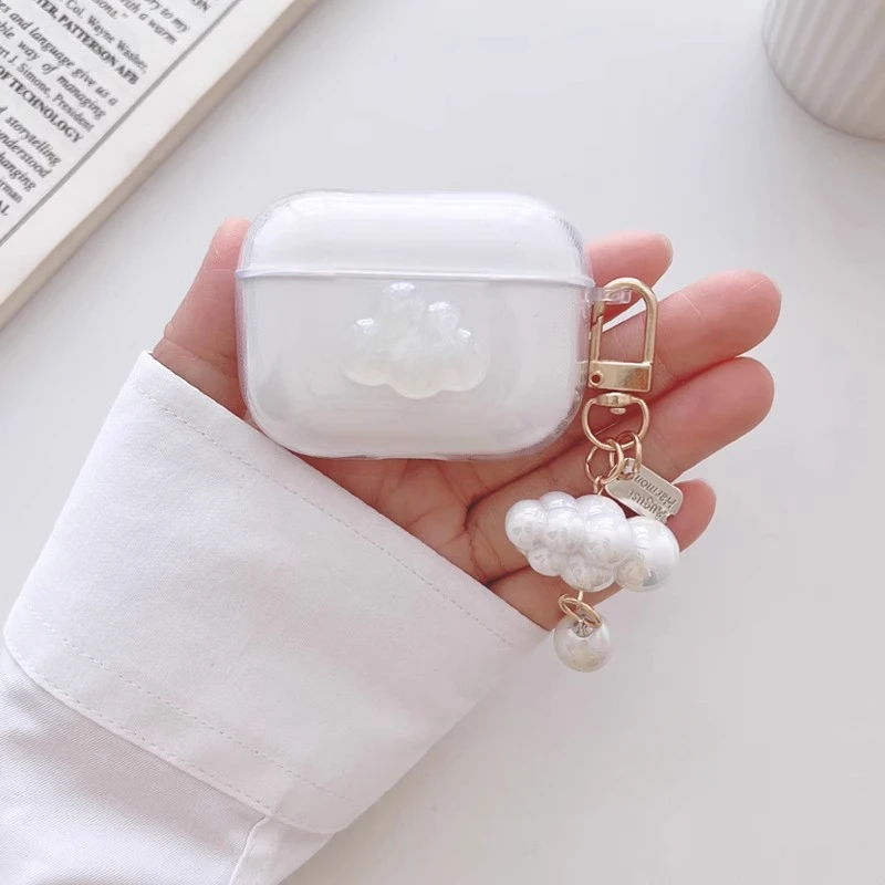 Чехол с мультяшным облаком для apple airpods 4 чехол AirPods pro 2/airpods 3/airpod 2 милый подвеской