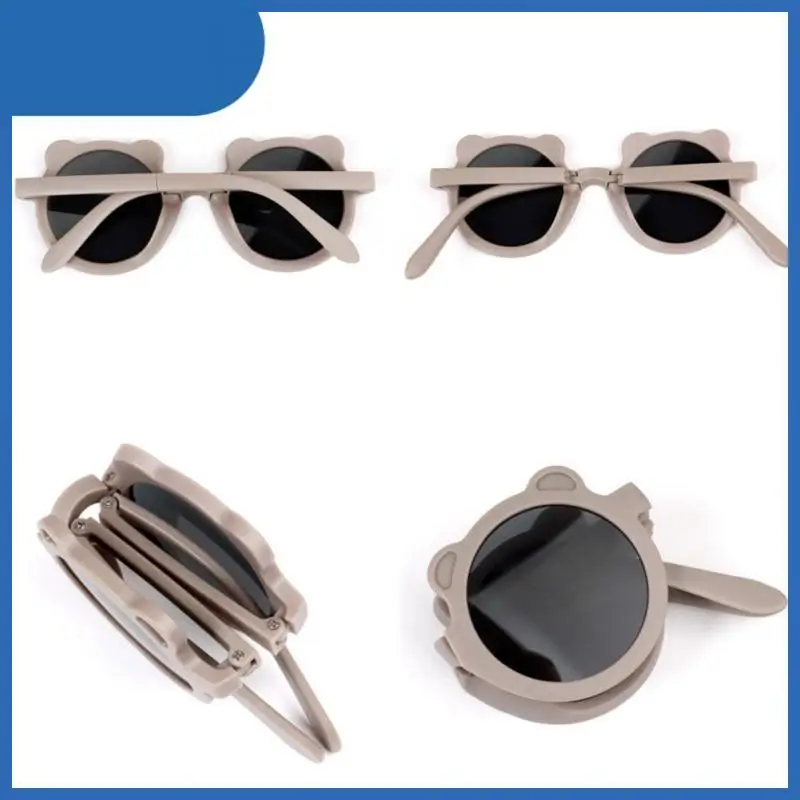 

Мультяшные детские солнцезащитные очки, повседневные поляризационные складные солнцезащитные очки для мальчиков и девочек, милые очки, круглые уличные солнцезащитные очки с животными