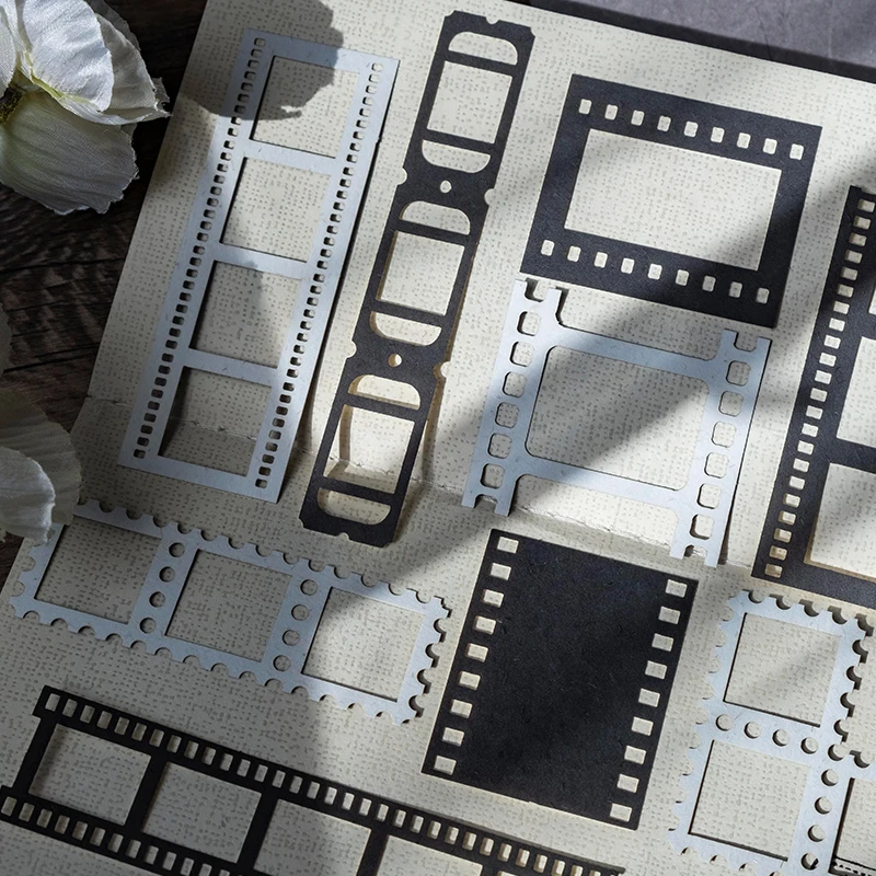 20PCS Embossed Postman Series Material Paper Vintage Lace Openwork Background Decorative Diary Lable Junk Journal Planner - купить по