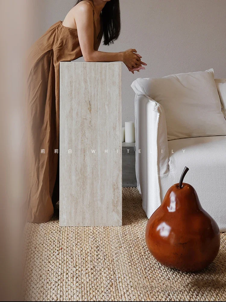 Белый античный травертин в виде лилии каменная стойка Мраморная основа