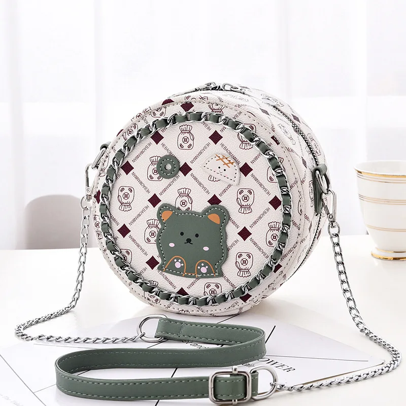

New Fashion Large-capacity Crocodile Pattern Bucket Bag Simple Handbag Shoulder Bag Wild Metal Buckle Messenger Female Bag