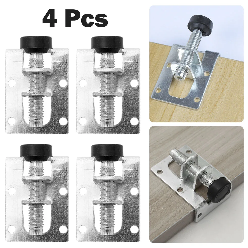 

Silver Furniture Levelers Leveling Table Feet 4pcs Cabinet Foot Pad Furniture Accessories Raised Support Side Mounted