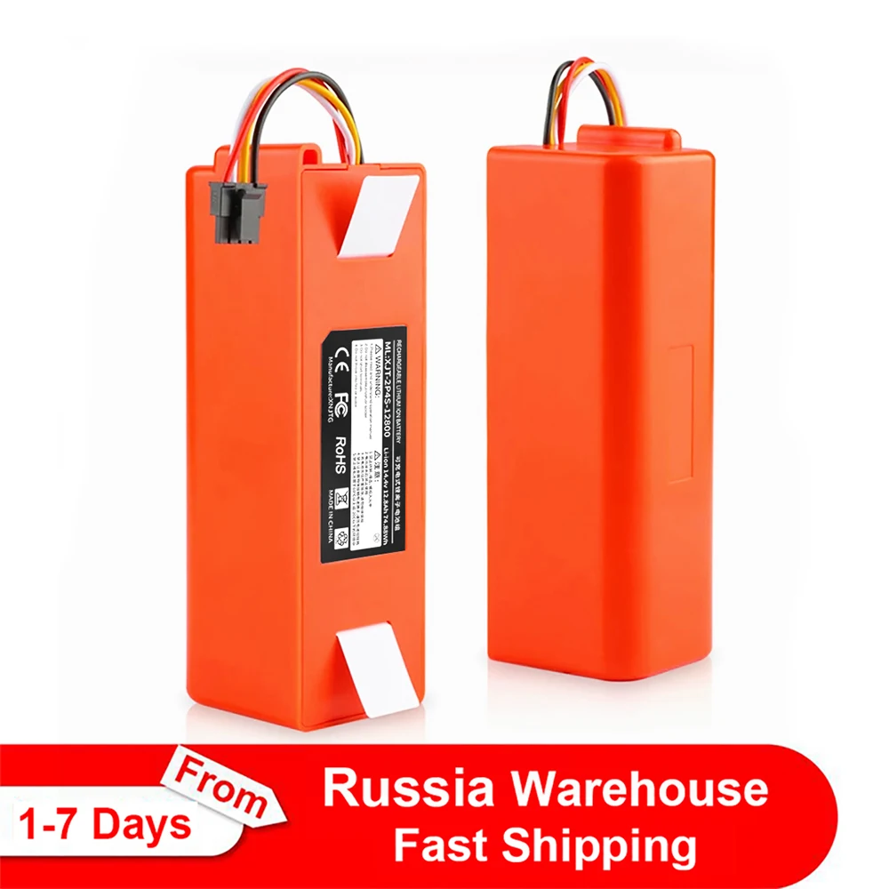 

2023 Upgrade 14.4V 12.8Ah li-ion Battery Vacuum Cleaner accessories for xiaomi mi robot Robotics cleaner roborock S50 S51 T4