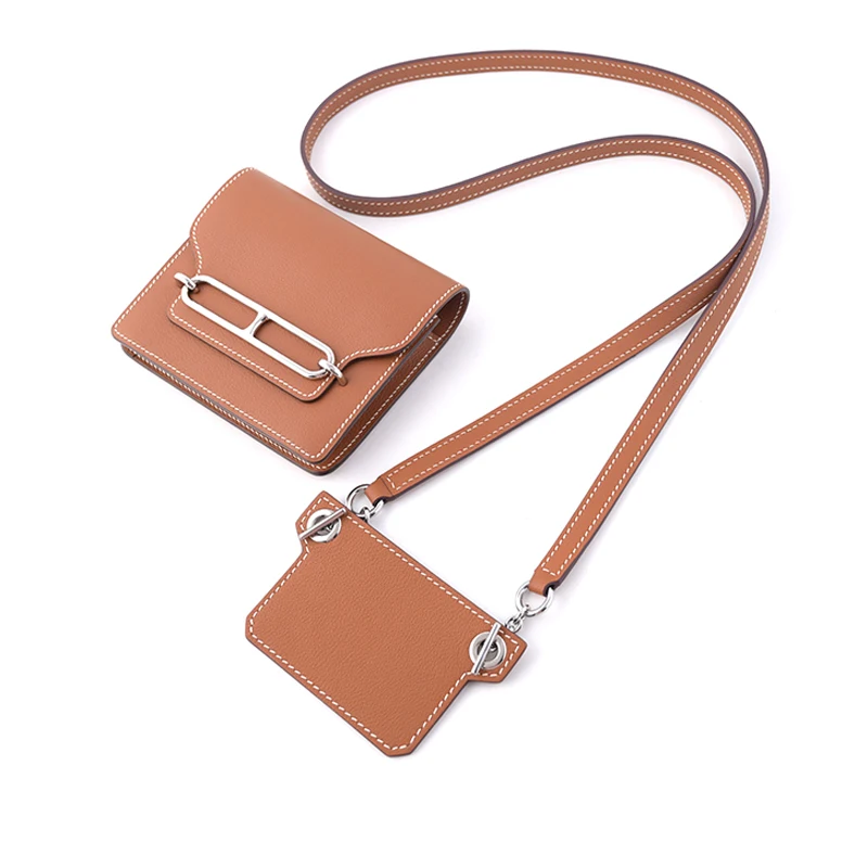 Transformed Roulis Slim Into A Messenger Bag Pig Nose Waist Bag With Leather Shoulder Strap Bag With Inner liner DIY