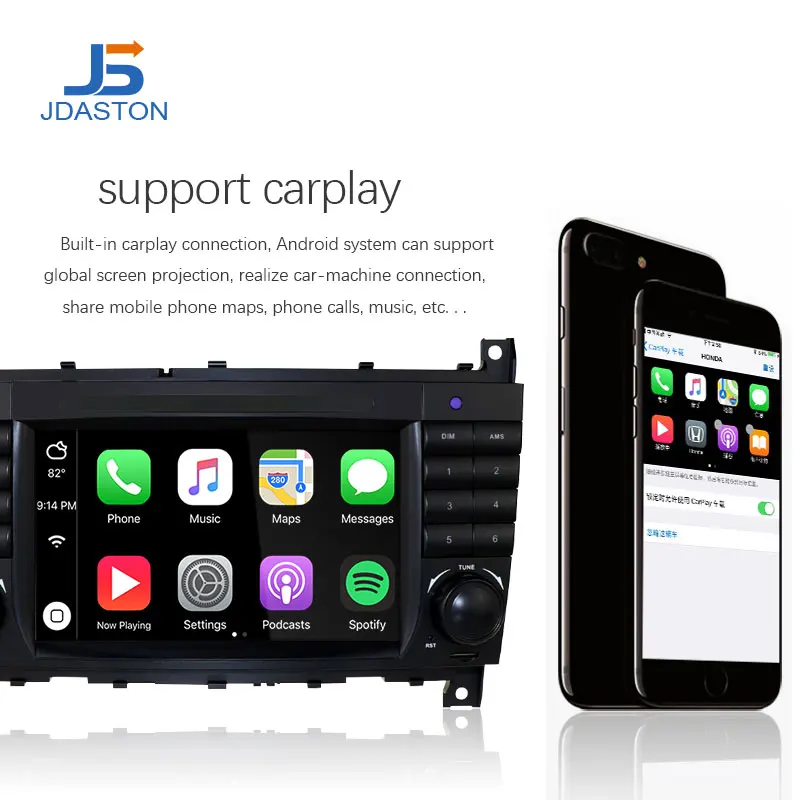 Автомобильный мультимедийный DVD-плеер JDASTON 2 DIN ANDROID 10 0 с GPS радио для Mercedes Benz CLK W209