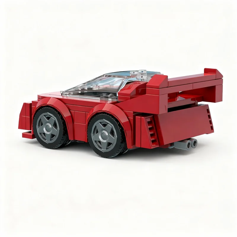 Фото 171 шт. MOC Little Red 'Rari City Champions' Модель строительных блоков, идея для сборки своими руками, 3D-кирпичики, креативный подарок на день рождения, художественная сборка. №3