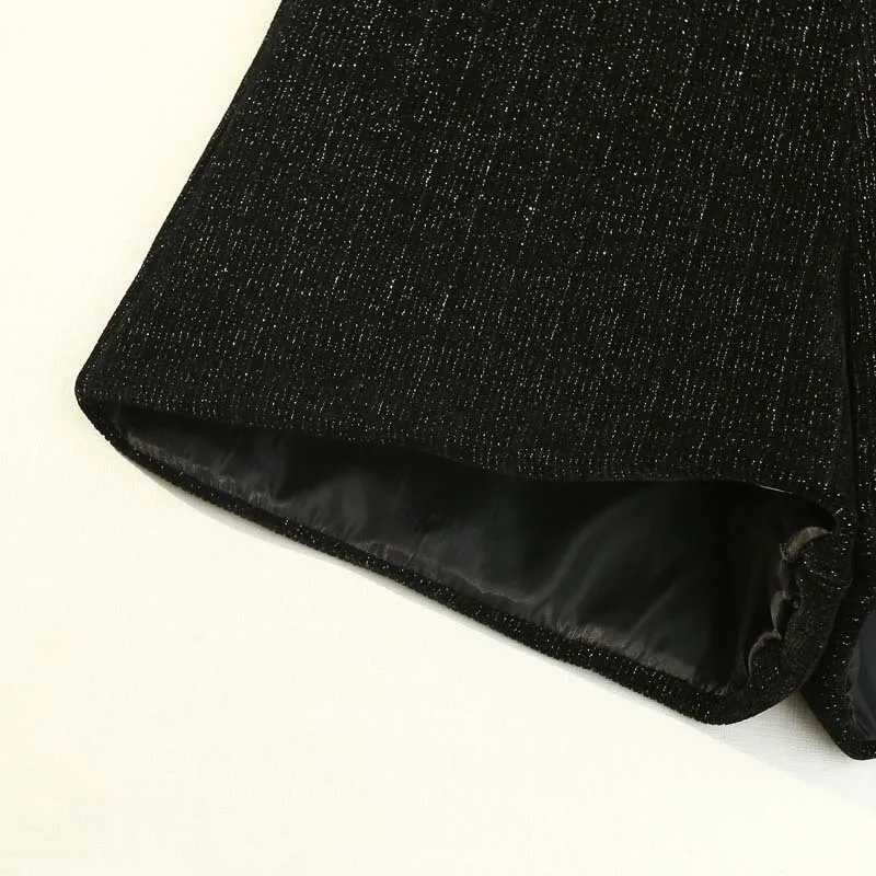 Spring Autumn Shorts Women Loose Tweed Slim Button High Waist Shorts Korean Fashion Casual Ladies All-match Pants ropa mujer