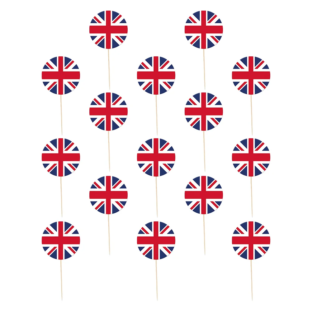 

Cupcake Union Jack Flag Flags Picks Toppers Cupcakes Patriotic Birthday United Kingdom Cake Topper