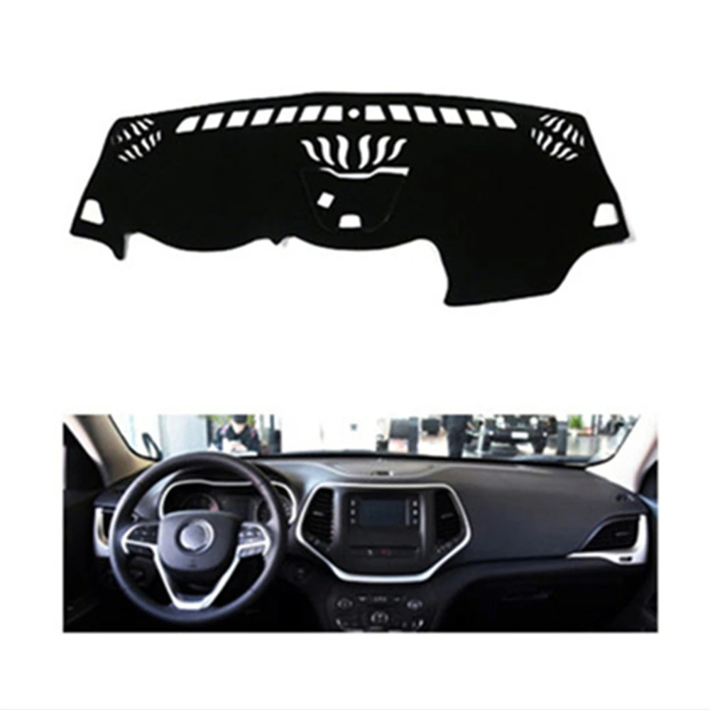 

Мягкий Противоскользящий чехол для приборной панели автомобиля, коврик для приборной панели для JEEP Cherokee 2014-2020, внутренние детали, ковер, сол...