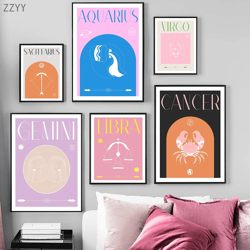 Созвездия детская Настенная картина холст плакат печать Астрология