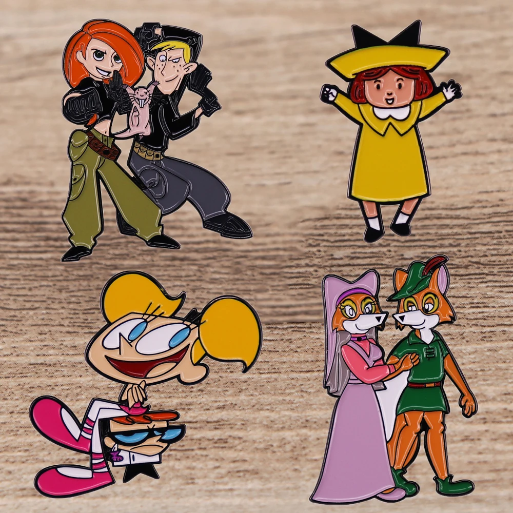 

Cute Things Animal Enamel Brooches Anime Cartoon Lapel Pins For Backpacks Jewelry Gifts For Kids Women