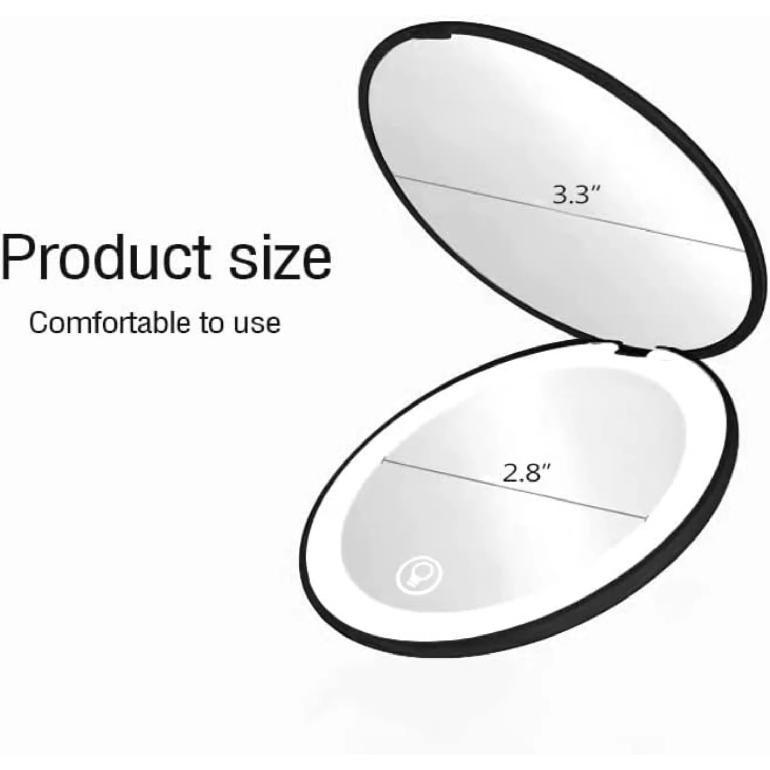 Портативный светодиодный подсветка для путешествий 1x/10x увеличение USB-компактный